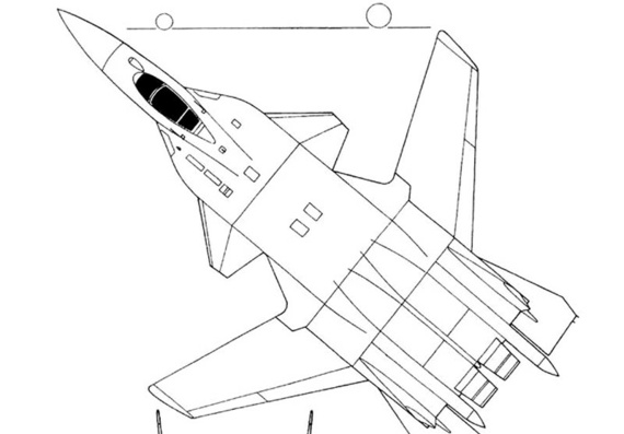 Dry Su-47 Berkut drawings (figures) of the aircraft